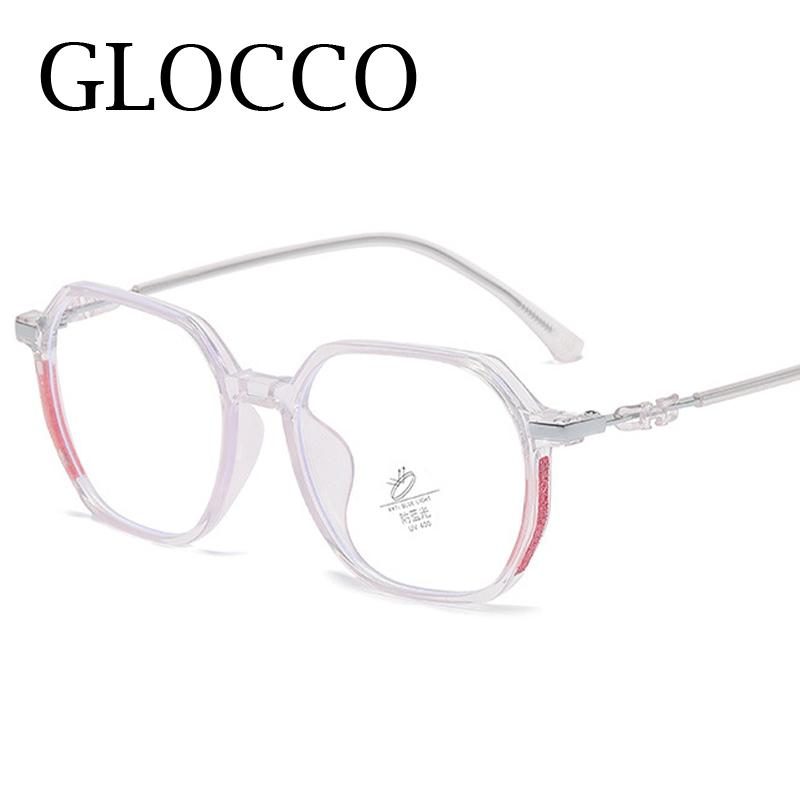 Fashion Big Square Frame Anti Blue Light Reading Glasses Women Men TR90 Metal Ultralight Gaming Computer Eyewear