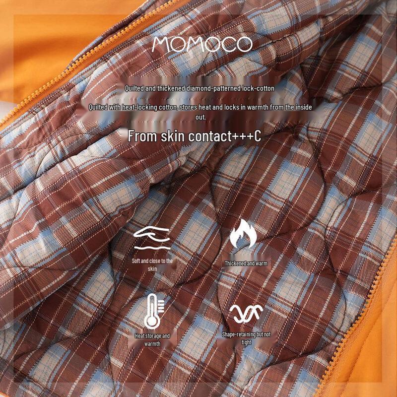 MOMOCO Boys' 2025 Winter Trendy Casual Hooded Jacket