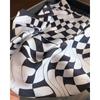 Women S Wave Checkerboard Printed Square Scarf For Sun Protection