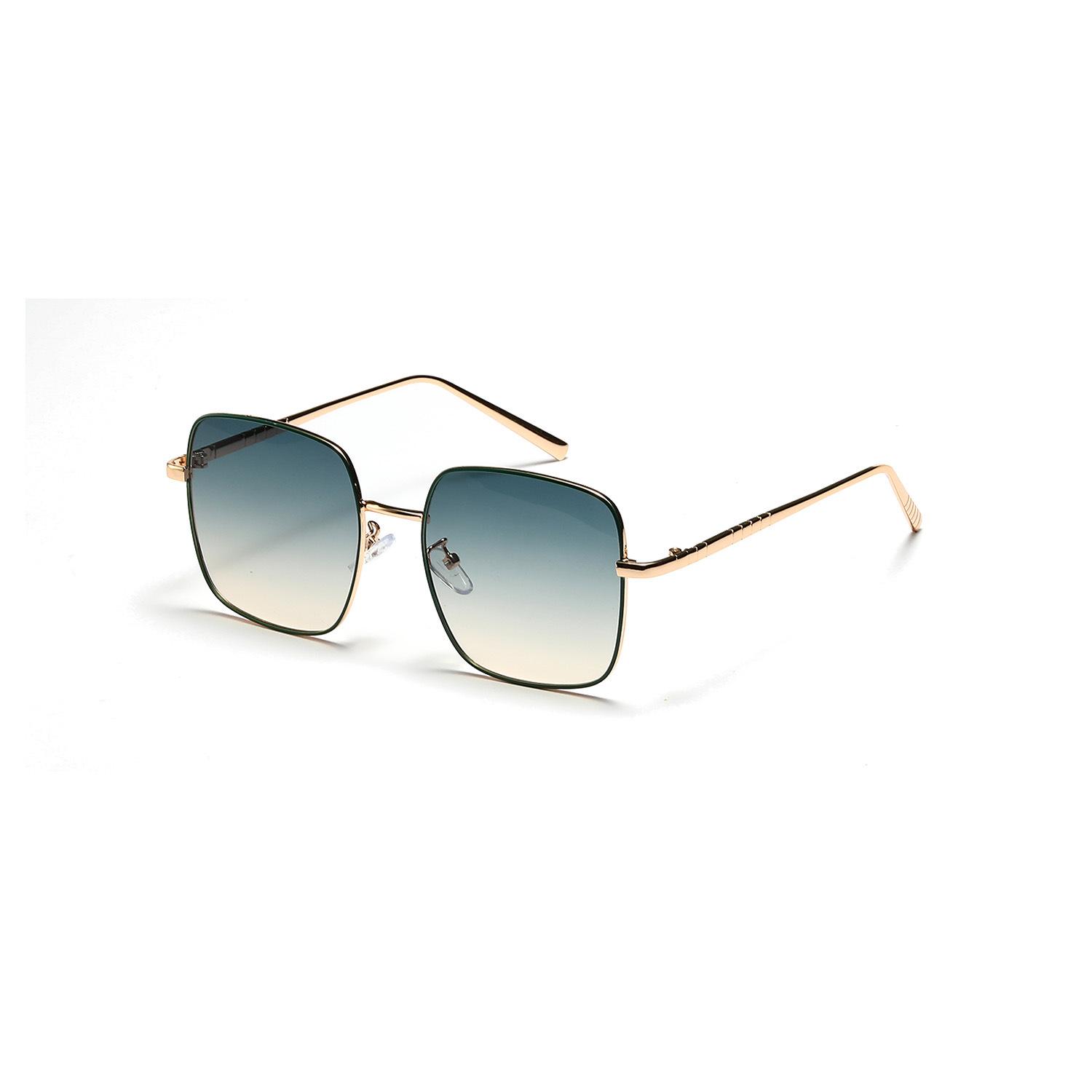 Face Covering Glasses Square Metal Retro Sunglasses Women S Simple Sunglasses Men