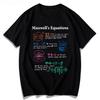 Fashion Maxwell Equation Formula Physics Cotton Short Sleeve TShirt Men's Summer T-Shirt Scientific Research Casual Short Sleeve