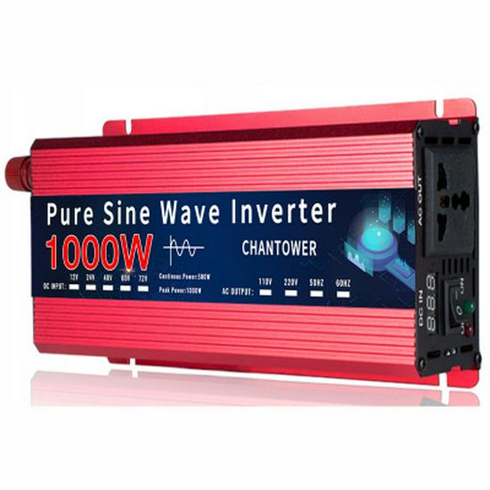 In-Stock High-Power Pure Sine Wave Car Inverter, 12V/24V to 220V Universal