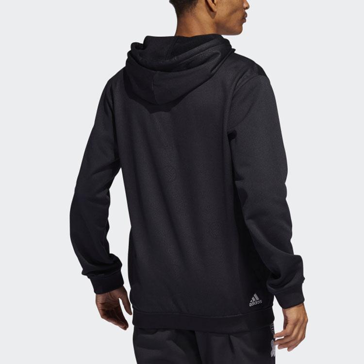 Adidas Logo Pullover Hoodie Men Tops Black HC7674