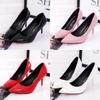 Big Size Women's Boat Shoes Faux Suede High Heels Pointed Toe Pumps Stilettos Basic Pump for Female White Black Red Pink Blue