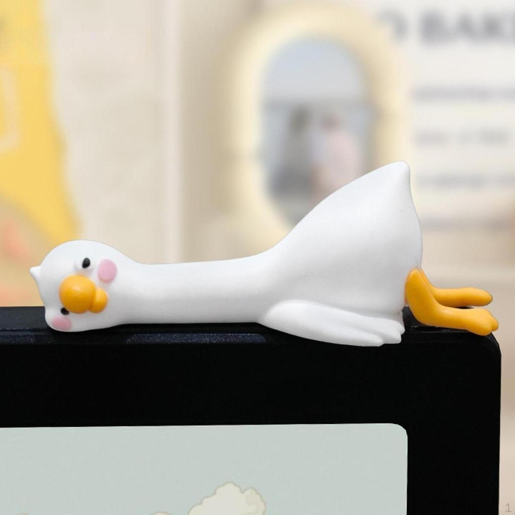 Adorable Goose Figurine, Computer Decoration, Small Statue, Easy Installation, Car Navigation