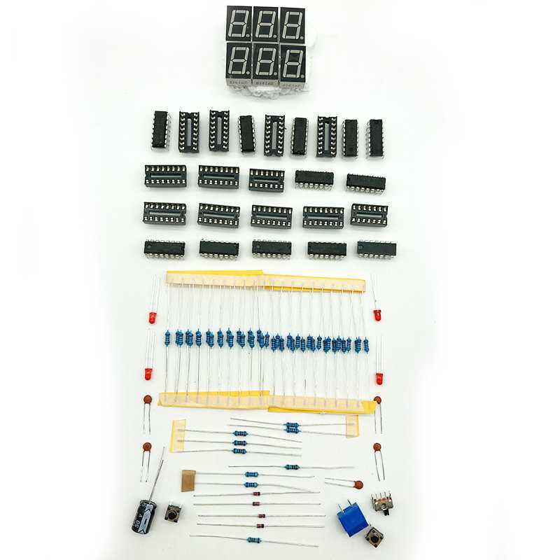6-Digit Electronic Clock Kit: DIY Digital Circuit for Practical Training and Teaching.