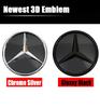 ABS1pcs Star Badge Car Front Grill LED Emblem Light For Mercedes Benz CLS W218 W205 W176 W212 W117 W207 W166 3D Mirror Logo