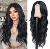 Orange lange gerade synthetische Perücke für Halloween-Party, Cosplay-Perücke, Alltagsperücke, Hochtemperatur-Haarseide-Perücken-Set