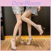 Summer High Heel Sandals With Rhinestones For Women Elegant Party Footwear