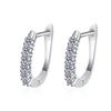 Sterling Silver Simple Moissanite Earrings - Single Row Ear Cuff Holiday Gift