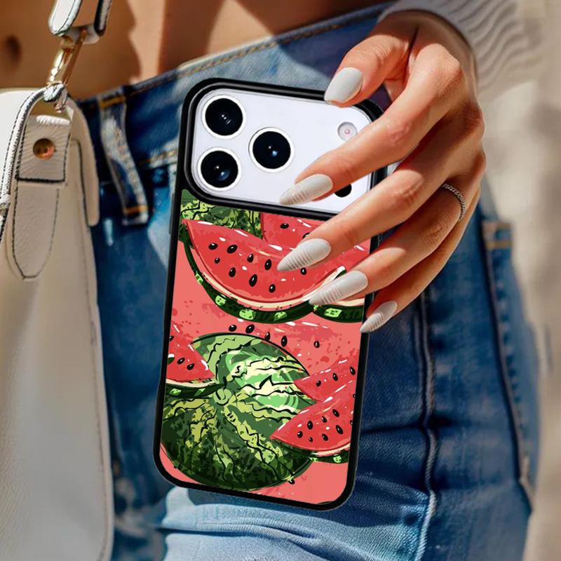 Summer Fruit Watermelon Soft Phone Case For iPhone 17 Air 14 15 13 12 Max Cover For Apple 16e 11 Pro Max Plus Coque