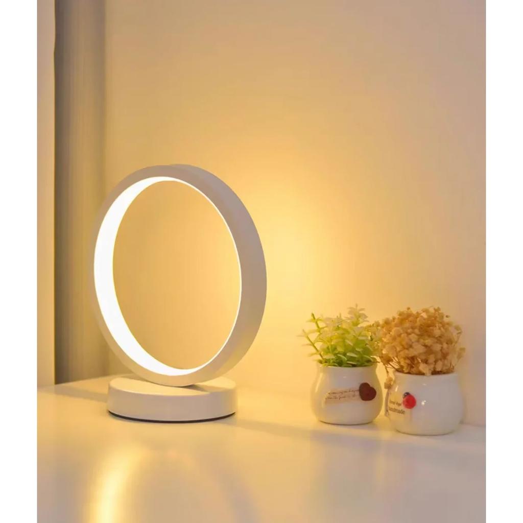 20CM LED jednoduchá kruhová kruhová stolní lampa Ložnice Ložnice Obývací pokoj Restaurace Hotelová dekorativní lampa Stmívatelné kulaté noční světlo