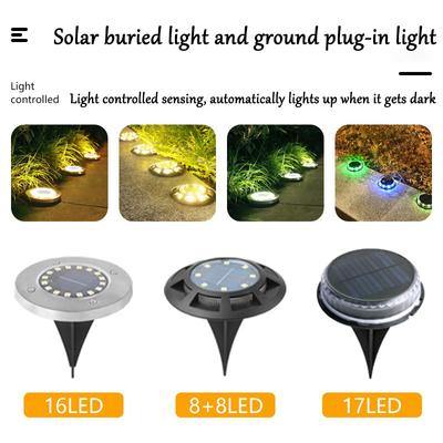 Super Bright Headlight Bead Solar Lamp LED Underground Light Lawn Light Courtyard Outdoor Waterproof Villa Decorative Floor Lamp