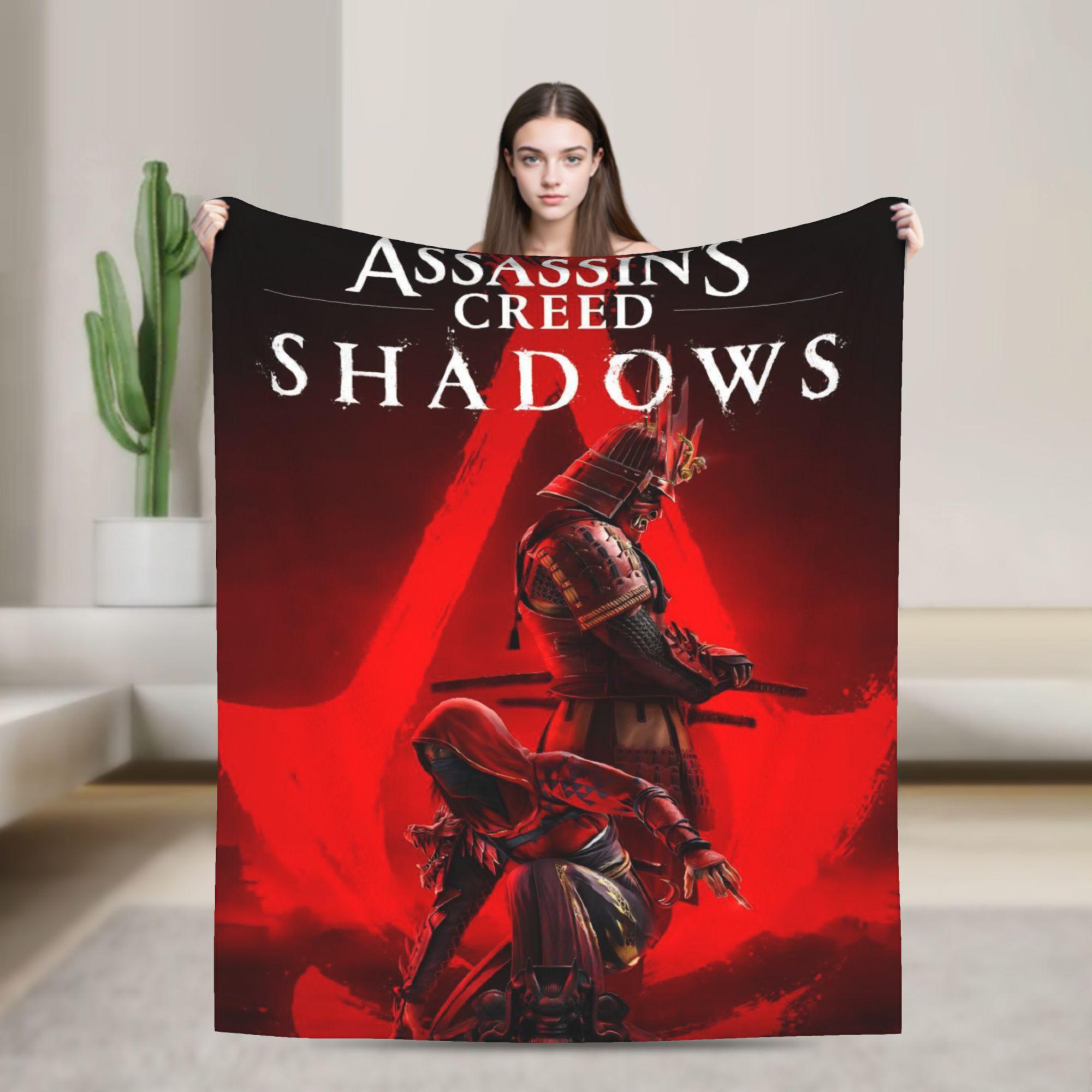 Tonnika Chen Unisex Assassins Creed Shadows Blanket Quality Soft Warm Throw Blanket Winter Boy Girl Couch Chair Sofa Bed Fluffy Bedspread