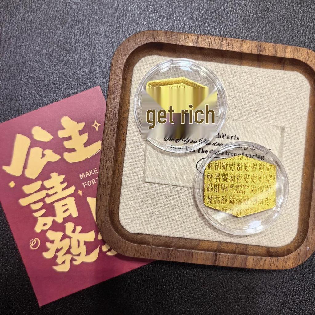 999 Pure Gold Wealth Attraction Princess Phone Sticker - Popular Gift Box