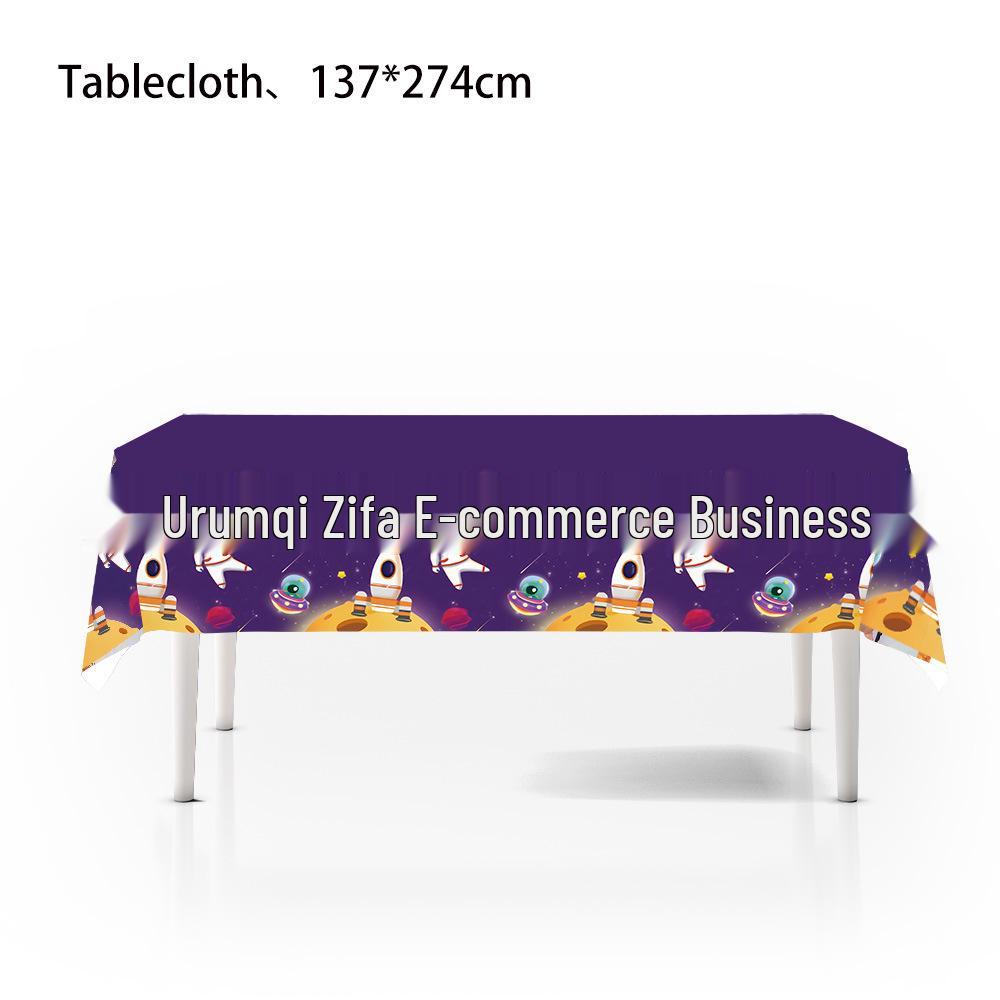 Astronaut Party Tableware Set: Cups, Cutlery & Tablecloth for Birthday Celebrations