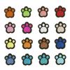 Multi-Color Bear Paw Embroidered Patch for Shoes, Hats, Clothing, and Accessories