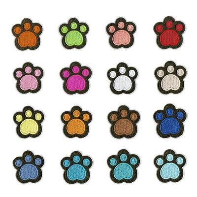 Mehrfarbiger Bärenpfoten-Stickaufnäher für Schuhe, Hüte, Kleidung und Accessoires
