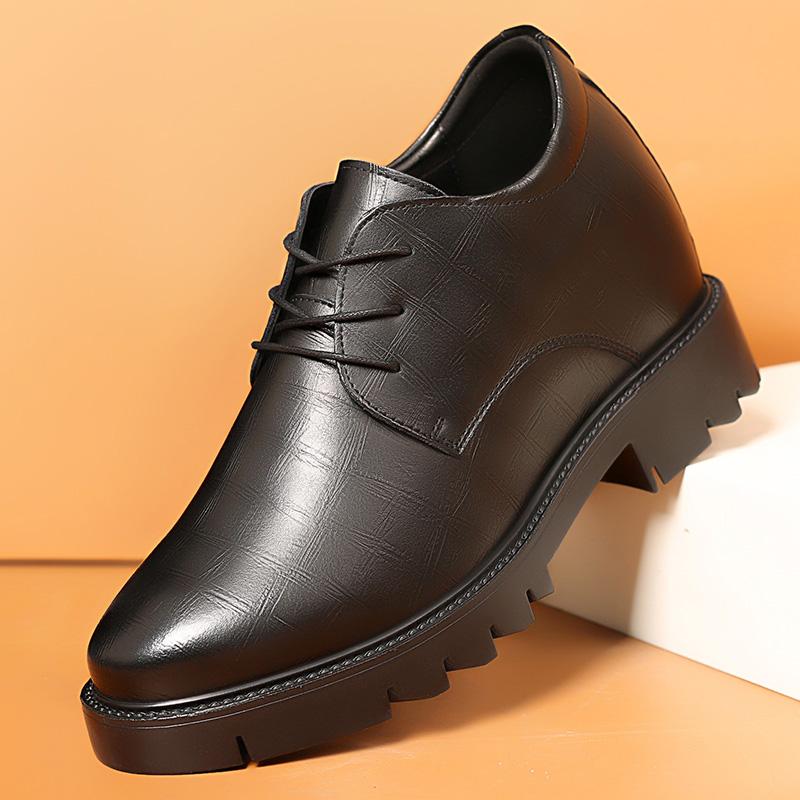 10cm höhenverstellbare Herrenschuhe aus Rindsleder, modisch, lässig, Business-Büro, dicke Sohle, formelle Herrenschuhe