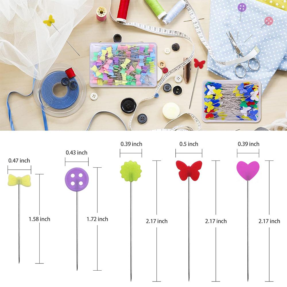 100Pcs Dressmaking Pins Embroidery Patchwork Pins Sewing Embroidery Quilting Tools Needle Sewing DIY Sewing Accessories Tools