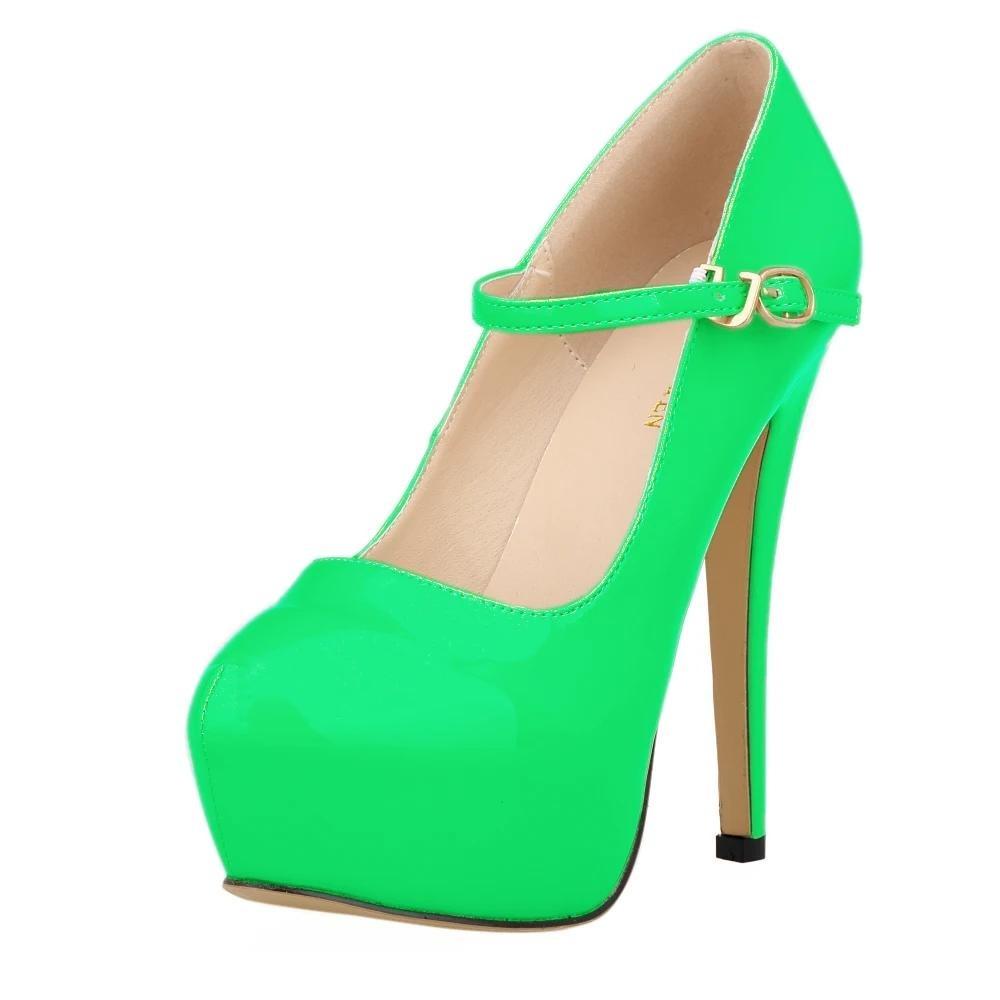 Neue Damen Pumps Plateau Knöchelriemen Stiletto High Heels Kleid Schnalle Hochzeitsschuhe Große Größe Mode Party Dünne Absätze