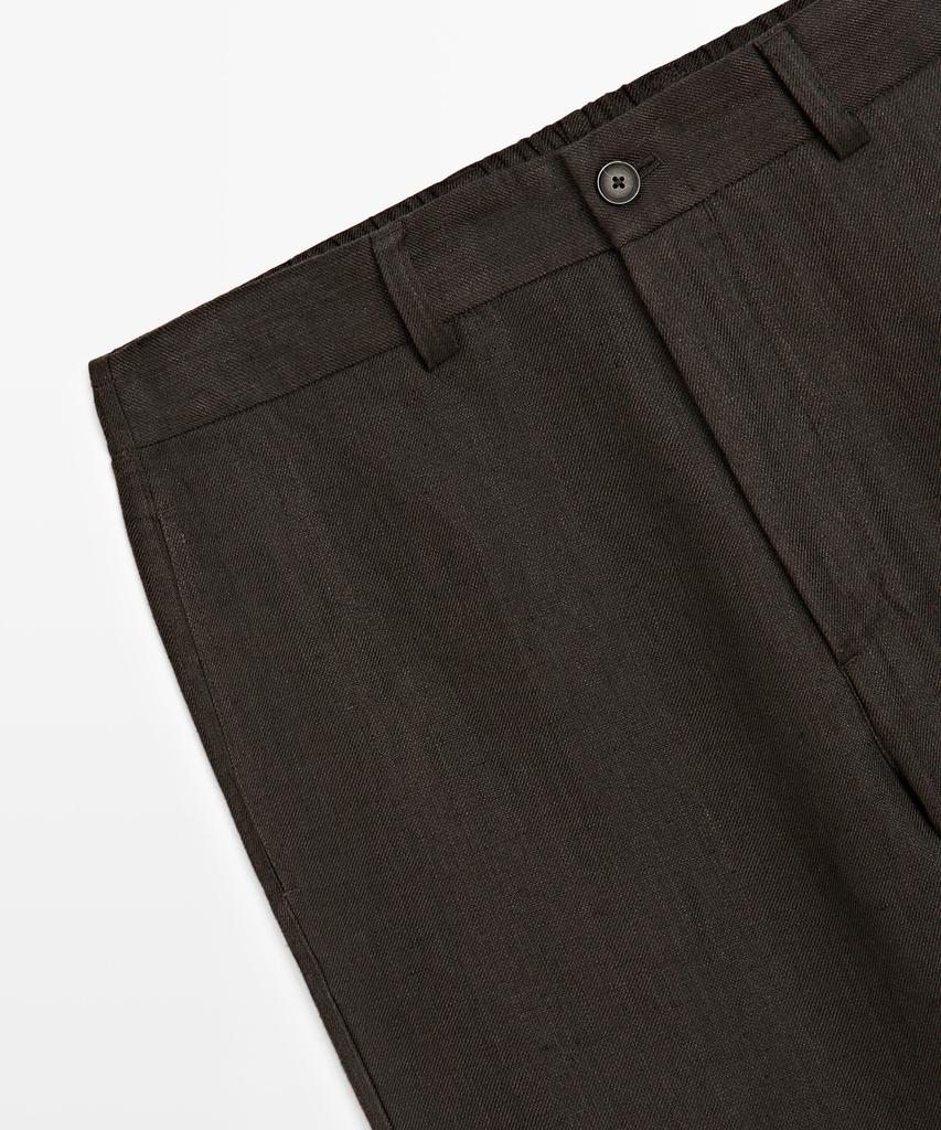 Masimodutti 100% Linen Elastic Pants
