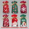 Large Pcs 50 Christmas Sacks Party Gift Bags Drawstring Wrap Storage Present