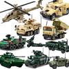 Wojskowy Hummer AH64 Stryker Pancerny Czołg Samochód Armia USA Nowoczesny Żołnierz Wojny Broń Model Klocki Cegła Dzieci Dzieci Zabawki
