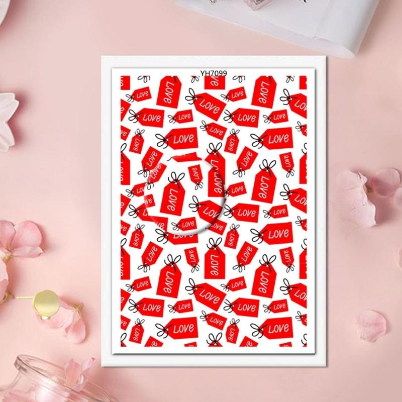 Valentine Love Heart Transfer Paper 95x138mm Clay Earrings Water Soluble Transfer Paper for Jewelry Making