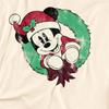Disney Mens Mickey Mouse Vintage Wreath Christmas T-Shirt