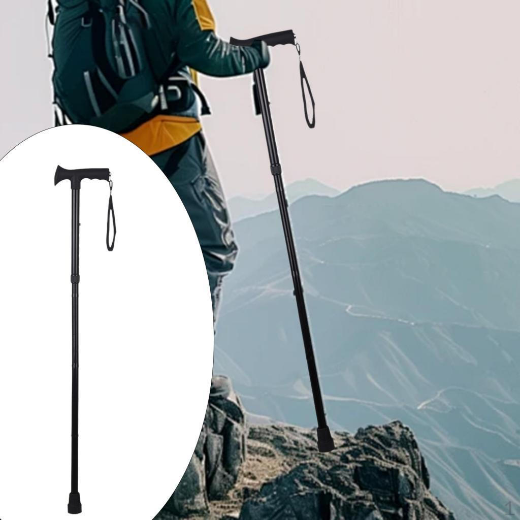 

Складная треккинговая палка с ремешком на запястье для ходьбы, альпинизма, скалолазания, белого цвета чёрный