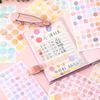 6 Sheets Morandi Watercolor Dot Stickers Simple Round Label Stickers for Journal Diary Sealing Stickers