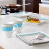 Noritake Square Plate 19cm Humming Blue Microwave Safe 2 Pieces Fine Porcelain (Pair Set) P5340A/1645