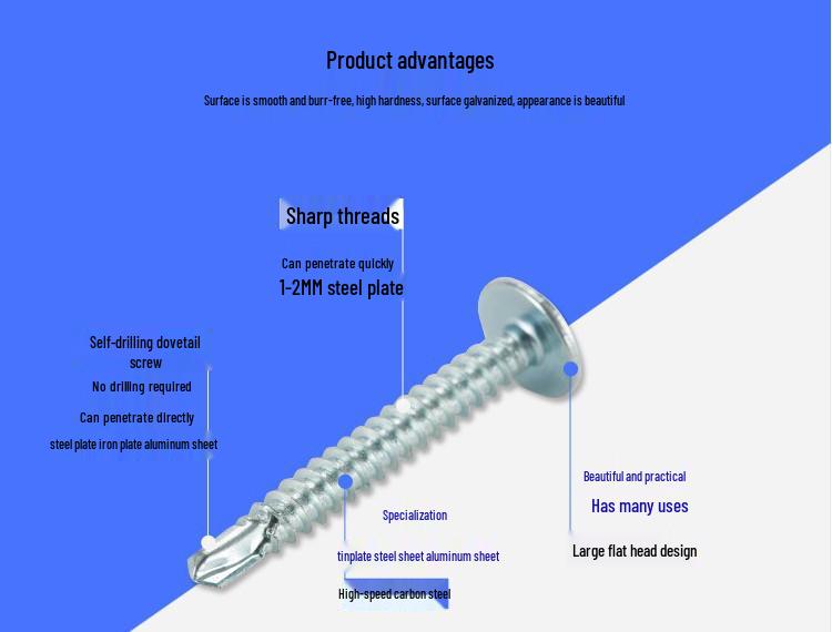 Phillips Stor Spårskruv Självborrande M4.2