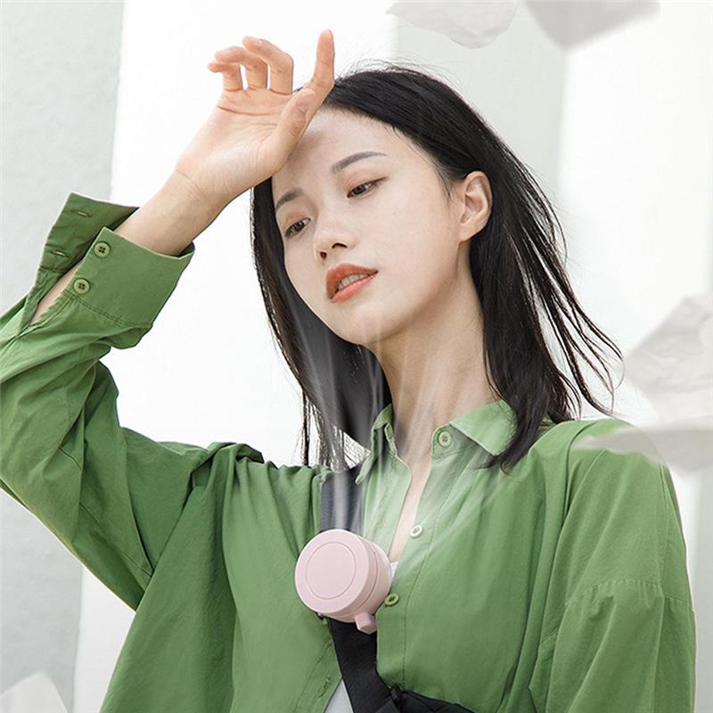 Appliances Parts Hang Belt Mini Summer Outdoor 3 Speed Fan USB Rechargeable Fan Cooling Bladeless Fan Clip-On Cooling Adjustable