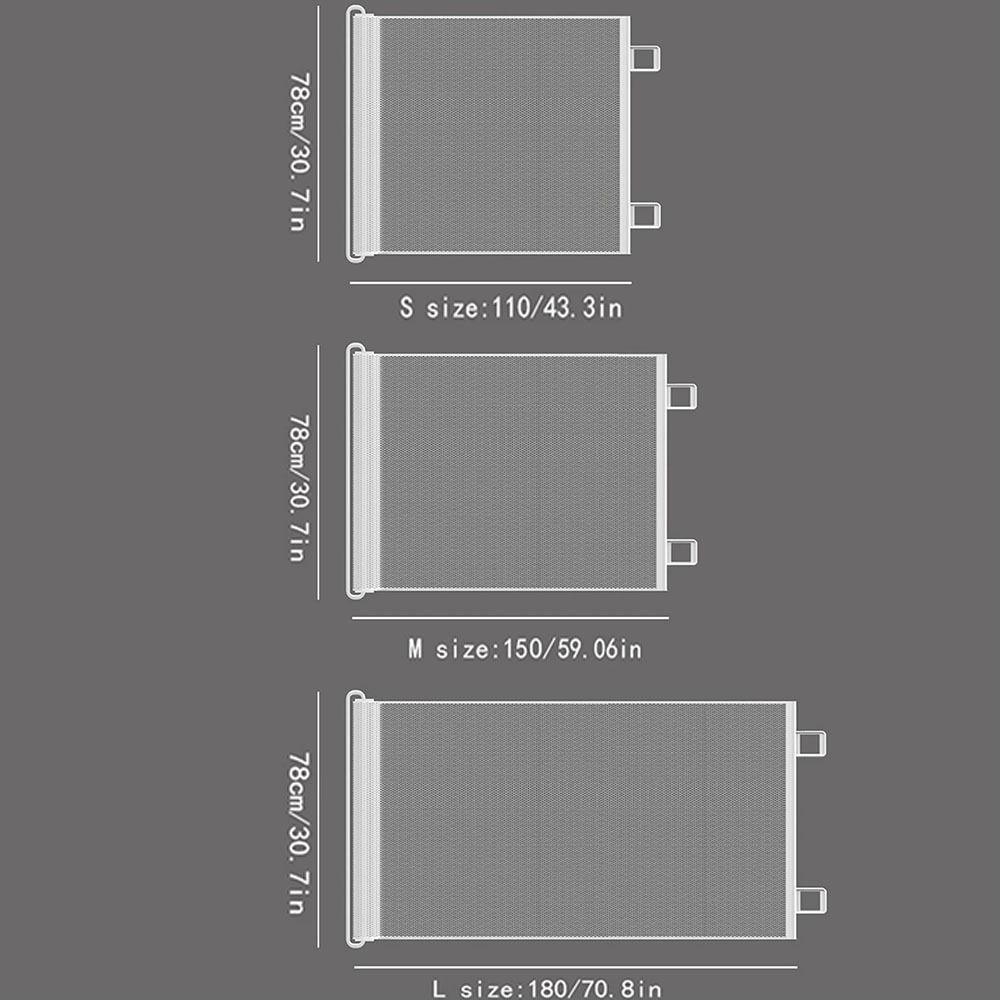 Adjustable Pet Mesh Isolation Net Reinforced Anti-Escape Dog Safety Fence Double Lock Multi-purpose Retractable Pet Gate Balcony