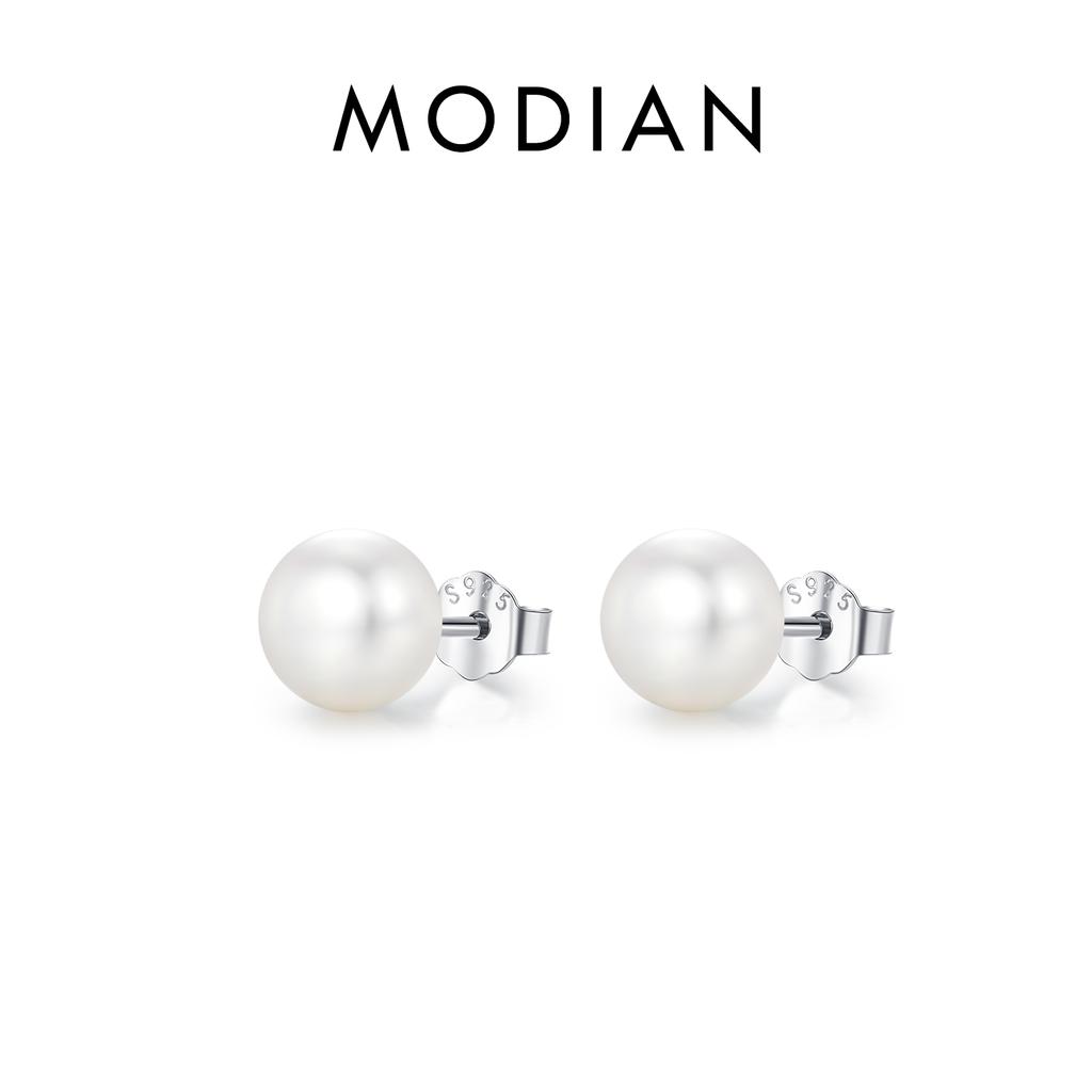 Natural Freshwater Pearls Stud Earrings 925 Sterling Silver Classic Elegant Earrings For Women Female Fine Jewelry