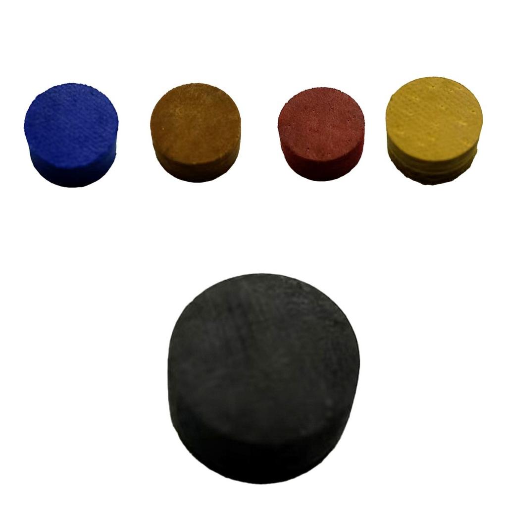 2Pcs Pool Cue Tips with Cattlehide Leather Diameter 14mm Height 8mm