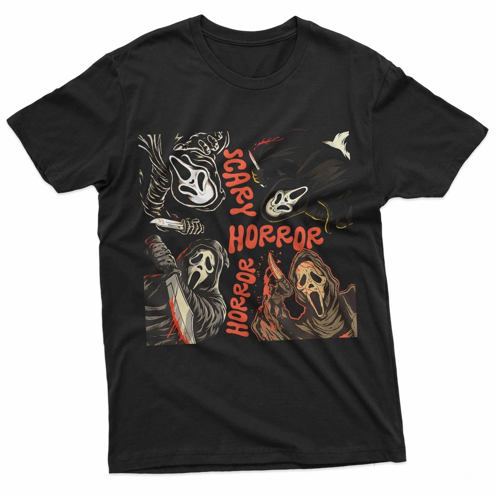 Spooky Halloween Ghost Horror Scary Creepy Halloween Vibes T-Shirt L