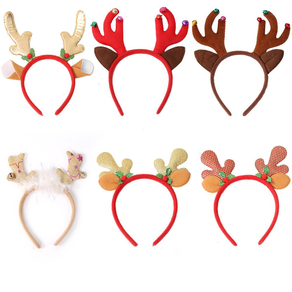 Unique Plush Antler Headband With Bells For Merry Christmas Celebrations And Gatherings