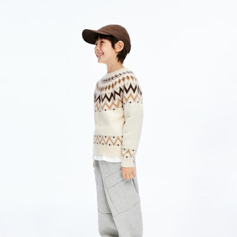 Little MO&Co. Kids 100% Merino Wool Fair Isle Sweater 110