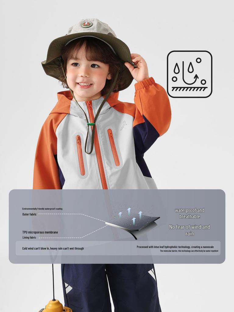 European Kids' Water-Repellent Hooded Jacket - 2026 Spring/Autumn Collection