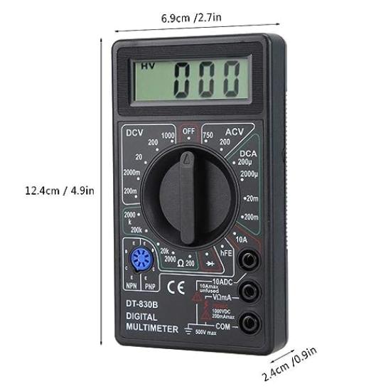 Generic XIWANG Compact with Japanese Instruction and Resistance Compact Digital Tester Multi-Tester Manual, Current, Voltage, Measurement, DT-830B