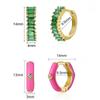 CRMYA Copper Gold Plated Earring Set For Women Color CZ Zircon Piercing Clip Hoop Dangle Earrings For Women Jewelry Wholesale