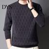 Cold Weather Men Top Fall Winter Round Neck Thick Warm Soft Solid Color Long Sleeve Pullover Mid Length Casual Bottoming Sweater Male Clothes