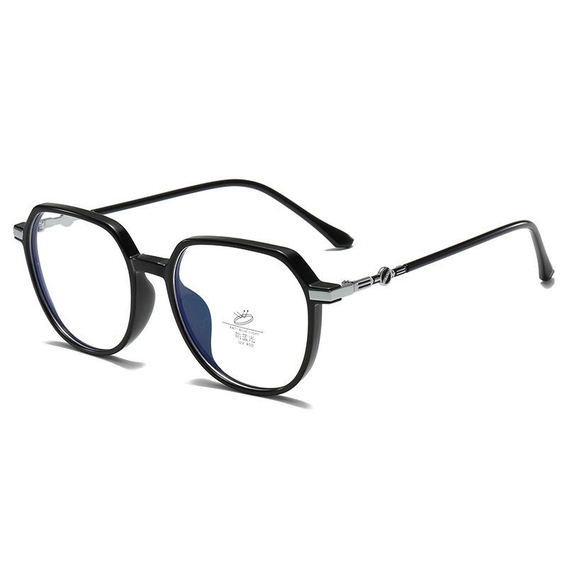 New TR round small frame anti-blue glasses fashionable plain and thin Internet celebrities can be equipped with myopia glasses frame