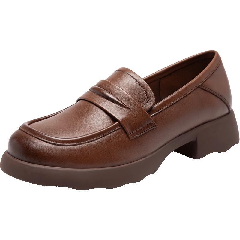 Женские кожаные лоферы ZHR KL01 36