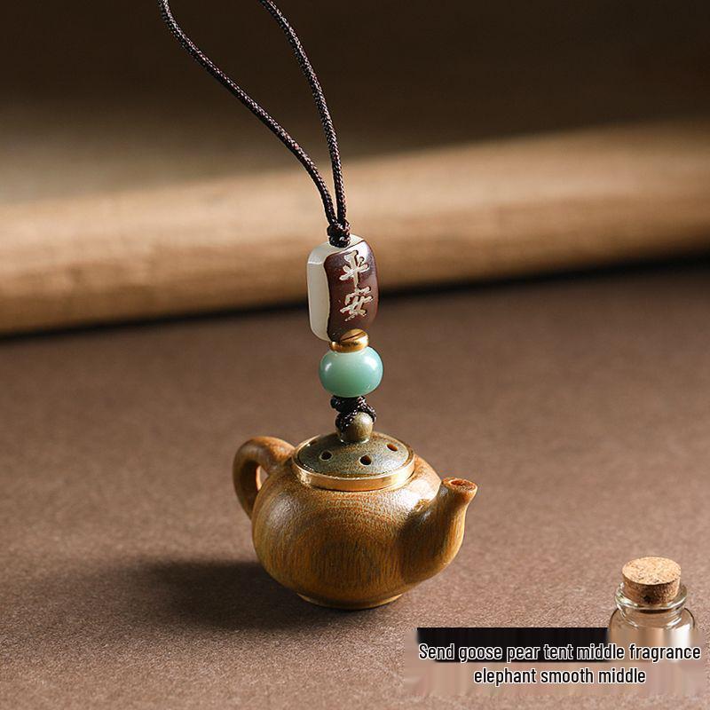 Green Sandalwood Teapot Keychain & Phone Charm