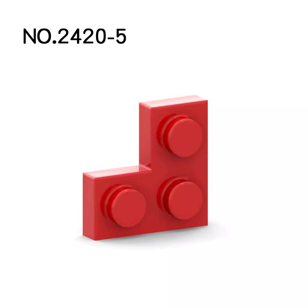 Non-Toxic 20Pcs Moc Parts 2420 Plate 2 X 2 Corner Compatible Bricks Diy Assmble Building Blocks Particle Kid Puzzle Brain Toy Gift