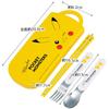 Skater Children's Lunch Box Trio Set Chopsticks Spoon Fork Kids Cutlery Antibacterial Treatment Easy To Open Sliding Type Made In Japan Pokemon Pikach